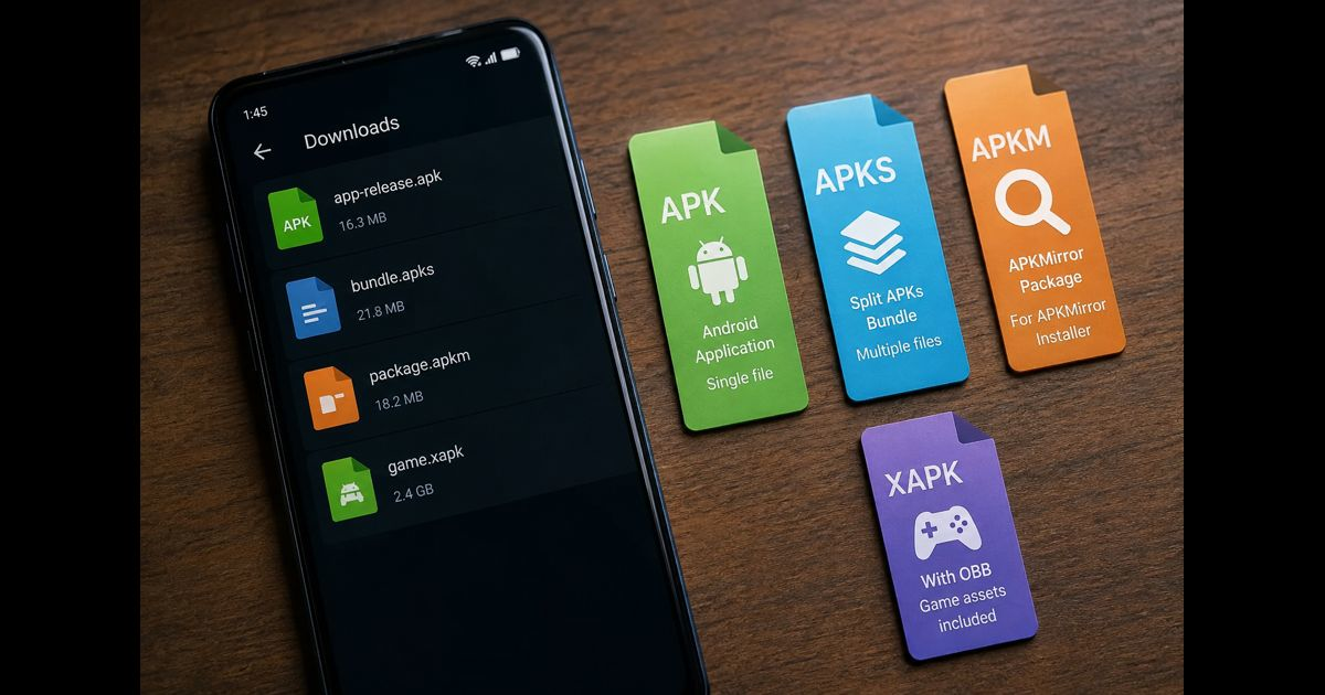 apk vs apks vs apkm vs xapk