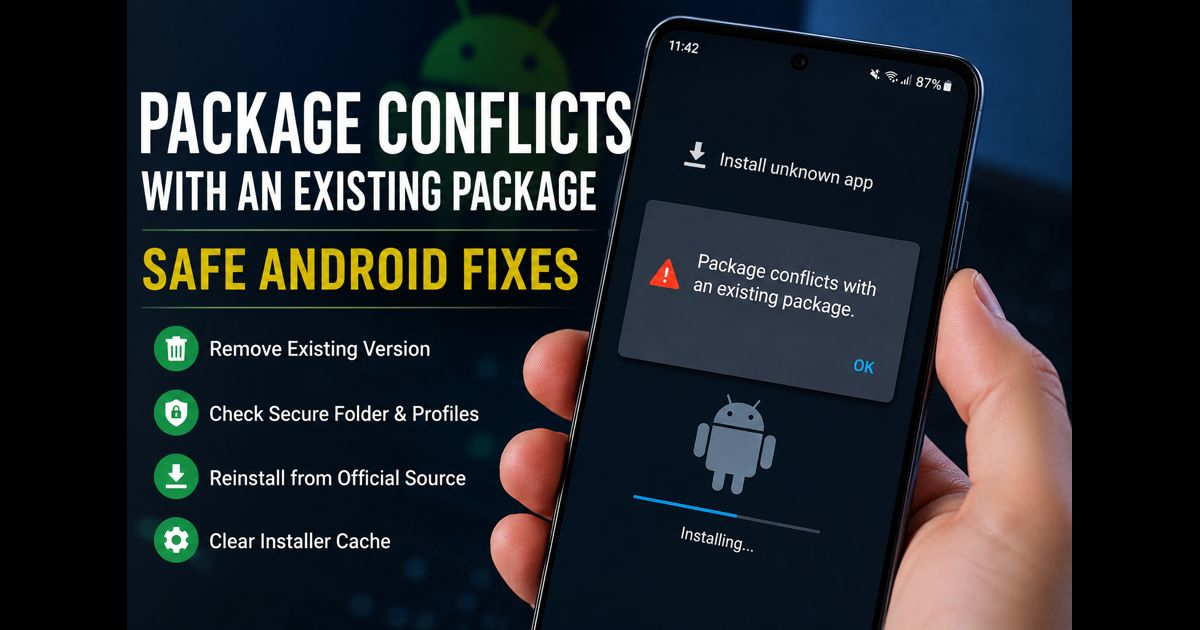 package conflicts with an existing package