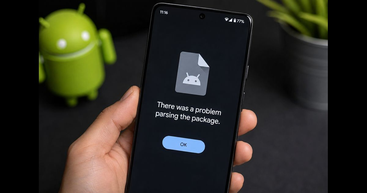 there was a problem parsing the package