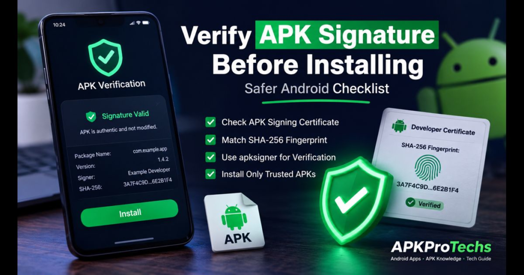 verify apk signature before installing