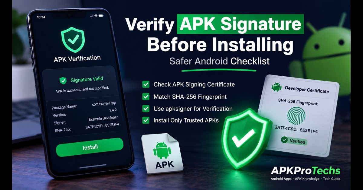 verify apk signature before installing