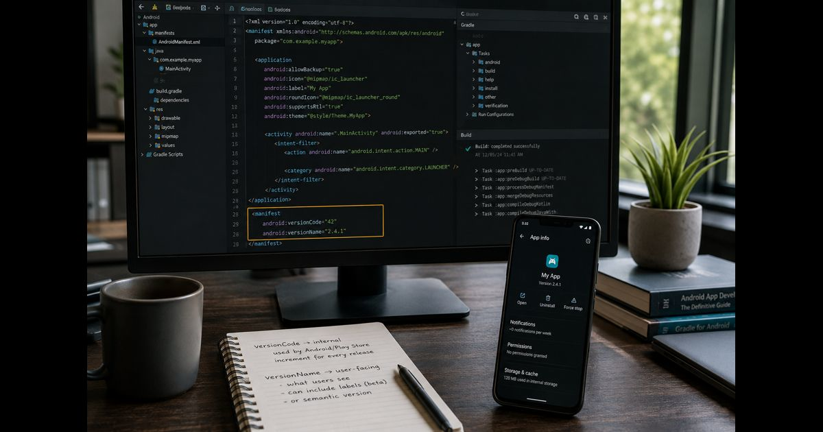 apk version code vs version name